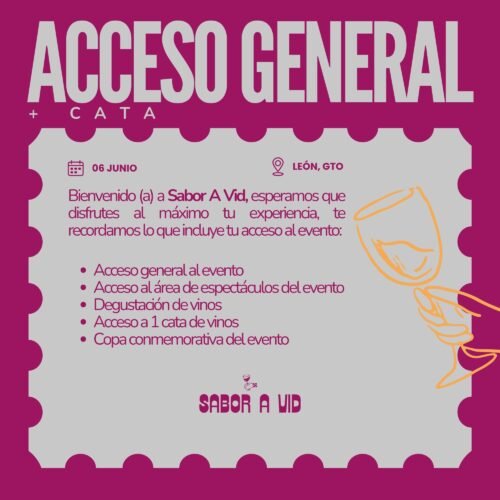 Acceso General + Cata - 6 de Junio